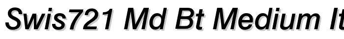 Swis721 Md BT Medium Italic font